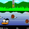 舟田兄弟の川くだりの当時のゲーム画面