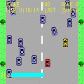 車ファイターの当時のゲーム画面